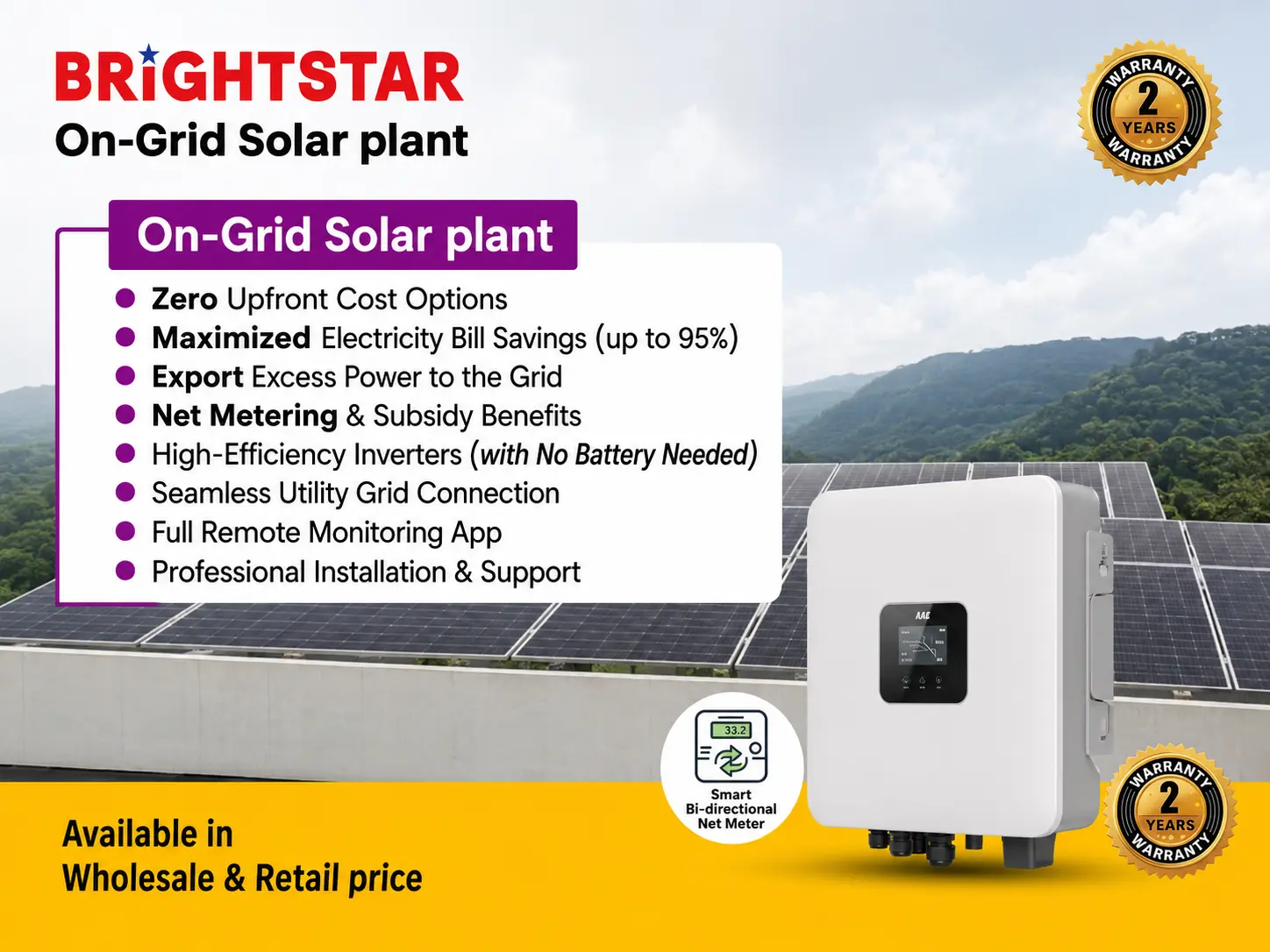 On-Grid Solar Power Plants